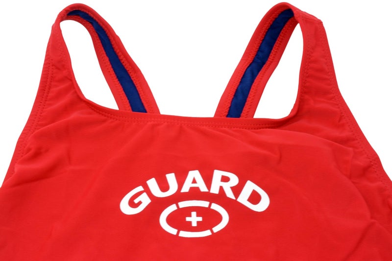 Adoretex Women's Guard Wide Strap Racerback One Piece Swimsuit, Athletic Splice Bathing Suit for Girls and Women (FGS02) - Red - 38 - Image 4